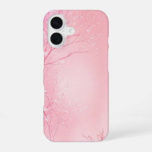 Soft Pink Weeping Cherry Design Phone Case iPhone 16ケース