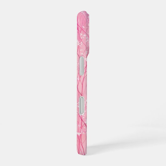 Soft Pink Weeping Cherry Design Phone Case iPhone 16ケース (右側面)