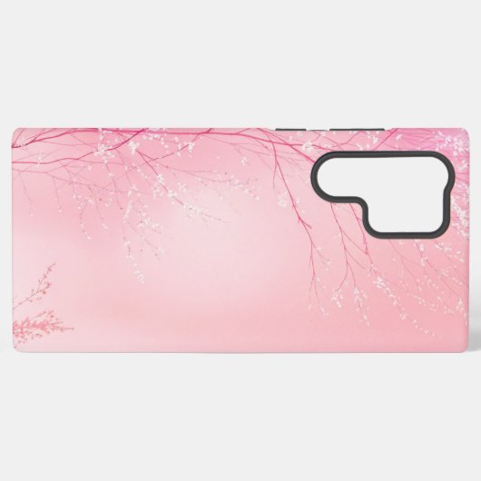 Soft Pink Weeping Cherry Design Phone Case Samsung Galaxyケース (裏面横)