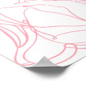 Soft Pink Wild Safari Jungle Animals Baby Shower ポスター (角)