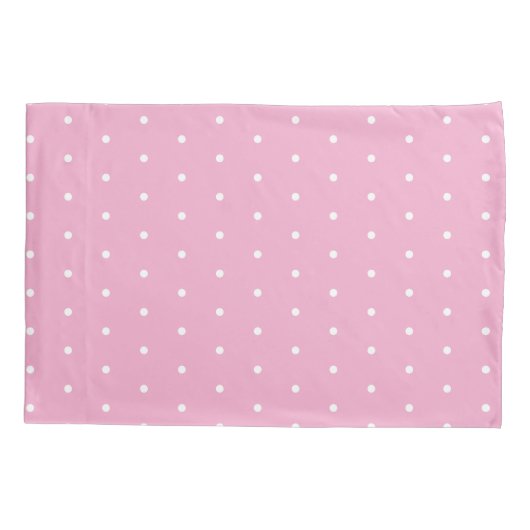Soft Pink with White Dots Standard Size 枕カバー (裏面-左)