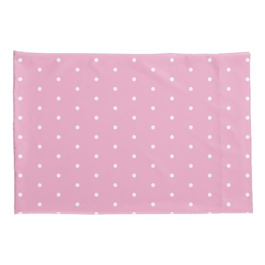 Soft Pink with White Dots Standard Size 枕カバー (裏面-右)