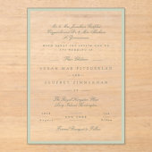 Soft Pistachio Acrylic Style Wedding Invitation アクリル招待状 (正面)