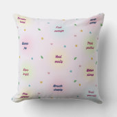 Soft Positive Affirmations Pattern  クッション (正面)