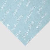 Soft Powder Blue & White Script Classic Wedding 薄葉紙 (詳細)