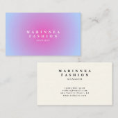 Soft Purple Blue Gradient Aura  名刺 (正面/裏面)