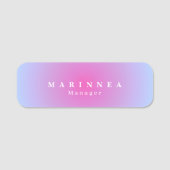 Soft Purple Blue Gradient Aura  名札 (正面)