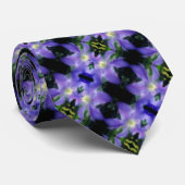 Soft Purple Clematis Flower Abstract Pattern    ネクタイ (ロール)