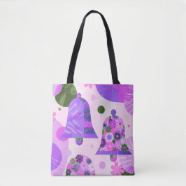 Soft Purple Floral Modern Tote Bag トートバッグ
