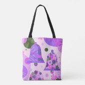 Soft Purple Floral Modern Tote Bag トートバッグ (裏面)