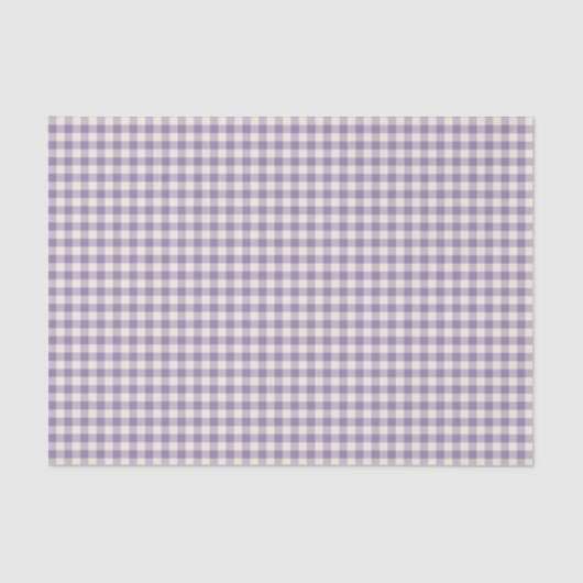 Soft Purple Gingham Plaid Check Holiday Pattern 薄葉紙 (正面)