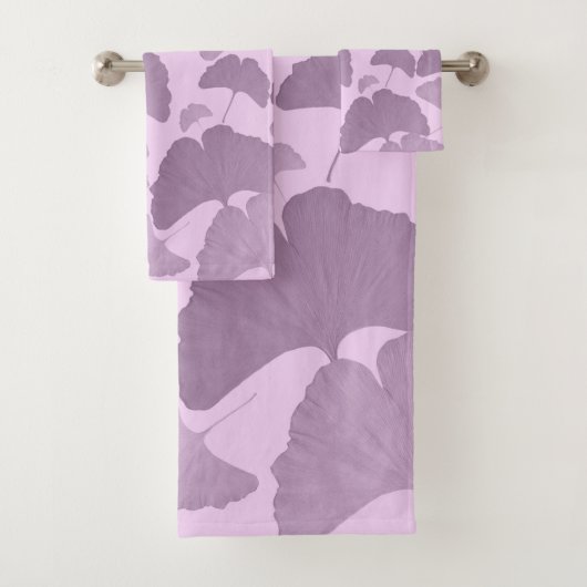 Soft Purple Ginkgo Botanical Dream 1 バスタオルセット (インサイチュ)