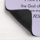 Soft Purple Inspirational Bible Verse Power of God マウスパッド (コーナー)