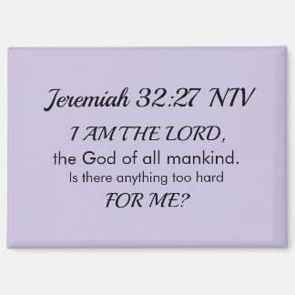 Soft Purple Inspirational Bible Verse Power of God マグネット
