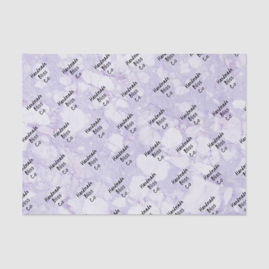 Soft Purple Marble Drip 薄葉紙 (正面)