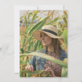 Soft Purple Memorial Large Photo White Text 招待状 (裏面)