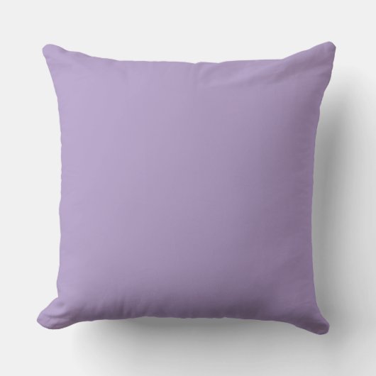 Soft Purple,Solid ,Modern Throw Pillow クッション (正面)