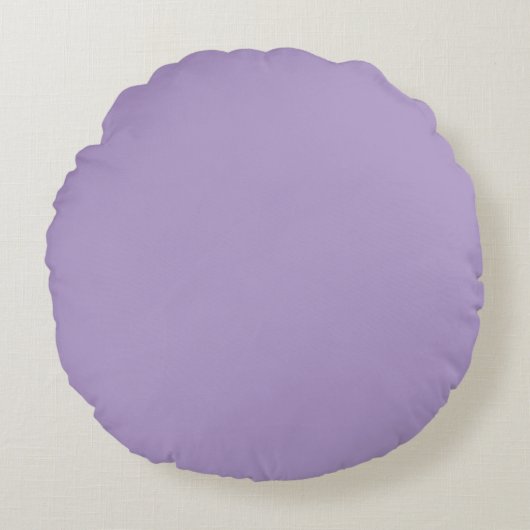 Soft Purple,Solid ,Modern Throw Pillow ラウンドクッション (正面)