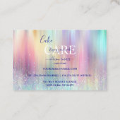 Soft Rainbow Aesthetic Cake Care  名刺 (裏面)