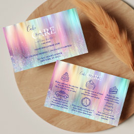 Soft Rainbow Aesthetic Cake Care  名刺