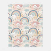 Soft Rainbow Blanket Baby Shower Gift Delight フリースブランケット (正面)