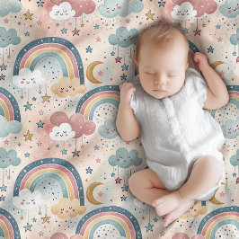Soft Rainbow Blanket Baby Shower Gift Delight フリースブランケット