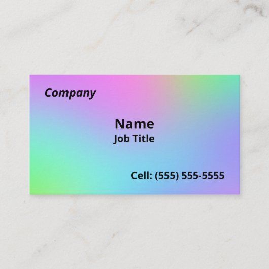 Soft Rainbow Gradient名刺 名刺 (正面)