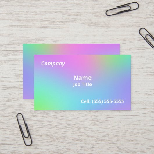 Soft Rainbow Gradient名刺 名刺 (正面/裏面インサイチュ)