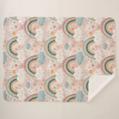 Soft Rainbow Sherpa Gift for Kids’ Cuddle Time シェルパブランケット (正面(横))