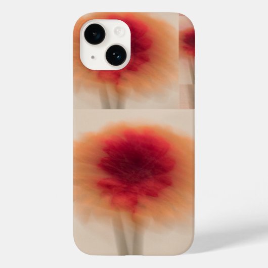 Soft Red Floral Collage iPhone Case Case-Mate iPhoneケース (裏面)