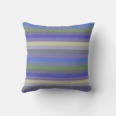 Soft Retro Rainbow Horizontal Stripes クッション (裏面)