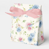 Soft Rose Bouquet Romantic Wedding Favor Box フェイバーボックス (正面サイド)