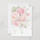 soft roses floral thank you card サンキューカード (正面)
