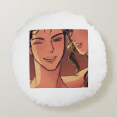 Soft Round Throw Pillow – Decorative Cushion for S ラウンドクッション (裏面)