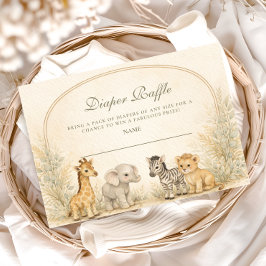 Soft Safari Jungle Diapper Raffle エンクロージャーカード