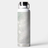 Soft sage and frosted white florals AI art  ウォーターボトル (背面)