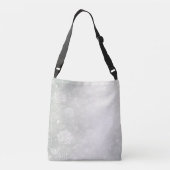 Soft sage and frosted white florals AI art  クロスボディバッグ (裏面)