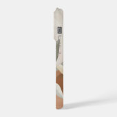 Soft Sage & Blush Abstract Botanical Art iPhoneケース (左側面)