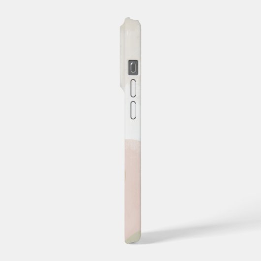 Soft Sage Botanical Minimal Abstract  Calm Neutral iPhoneケース (左側面)