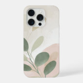 Soft Sage Botanical Minimal Abstract  Calm Neutral iPhoneケース (裏面)