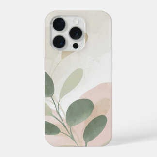 Soft Sage Botanical Minimal Abstract  Calm Neutral iPhone 15 Proケース