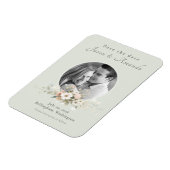 Soft Sage Botanical Photo Save the Date Magnet マグネット (左側)