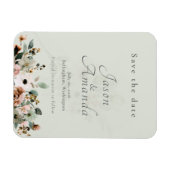 Soft Sage Botanical Save the Date Magnet マグネット (横)