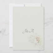 Soft Sage Botanical Save the Date Wedding 招待状 (裏面)