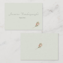 Soft Sage Botanical Wedding Escort Cards プレイスカード
