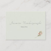 Soft Sage Botanical Wedding Escort Cards プレイスカード (正面)