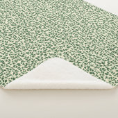 Soft Sage Green Botanical Leaf Foliage Pattern シェルパブランケット (3/4)