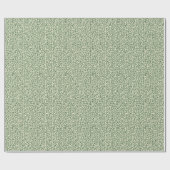 Soft Sage Green Botanical Leaf Foliage Pattern ラッピングペーパー (フラット)