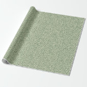 Soft Sage Green Botanical Leaf Foliage Pattern ラッピングペーパー (アンロールド)