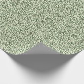 Soft Sage Green Botanical Leaf Foliage Pattern ラッピングペーパー (角)
